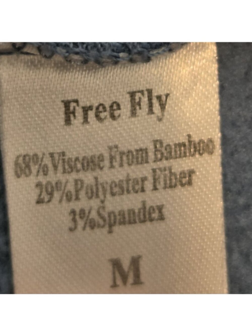 Free Fly Blue Bamboo Thermal Fleece PulloverSnap Collar Top Womens Medium - Picture 5 of 5